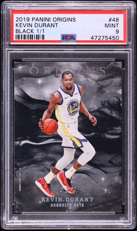 2019 Panini Origins Black Kevin Durant 1/1 #48 PSA 9 MINT