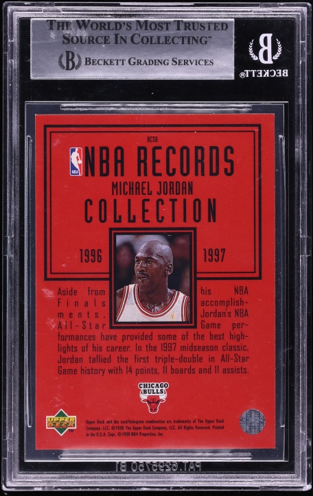 1997 Upper Deck Records Collection Michael Jordan #RC30 BGS 9 MINT