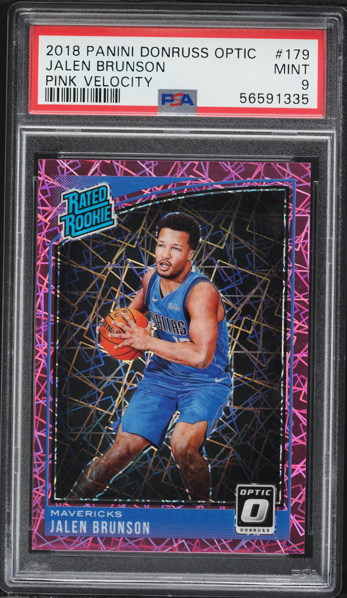 2018 Donruss Optic Pink Velocity Jalen Brunson ROOKIE /79 #179 PSA 9 MINT
