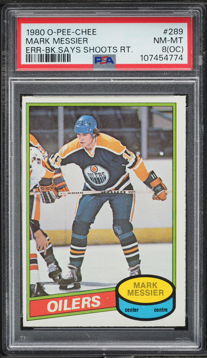 1980 O-Pee-Chee Hockey Mark Messier ROOKIE #289 PSA 8(oc) NM-MT