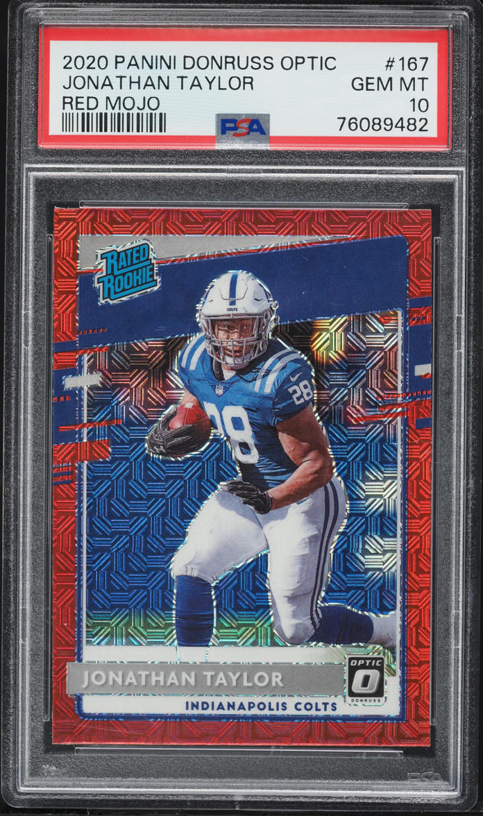 2020 Donruss Optic Red Mojo Jonathan Taylor ROOKIE #167 PSA 10 GEM MINT