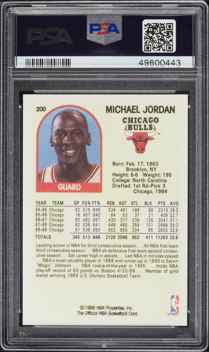1989 Hoops Michael Jordan #200 PSA 10 GEM MINT