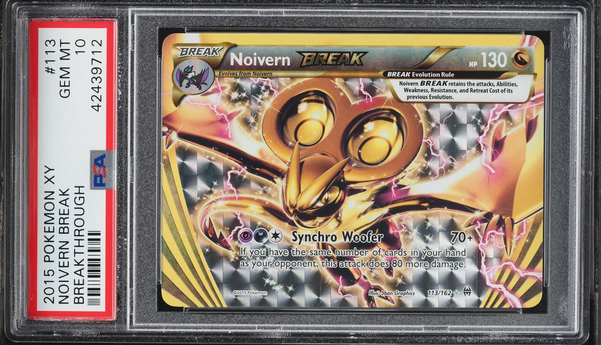 2015 Pokemon XY BREAKthrough Holo Noivern BREAK #113 PSA 10 GEM MINT