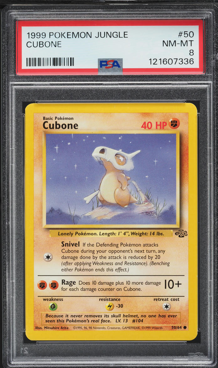 1999 Pokemon Jungle Cubone #50 PSA 8 NM-MT
