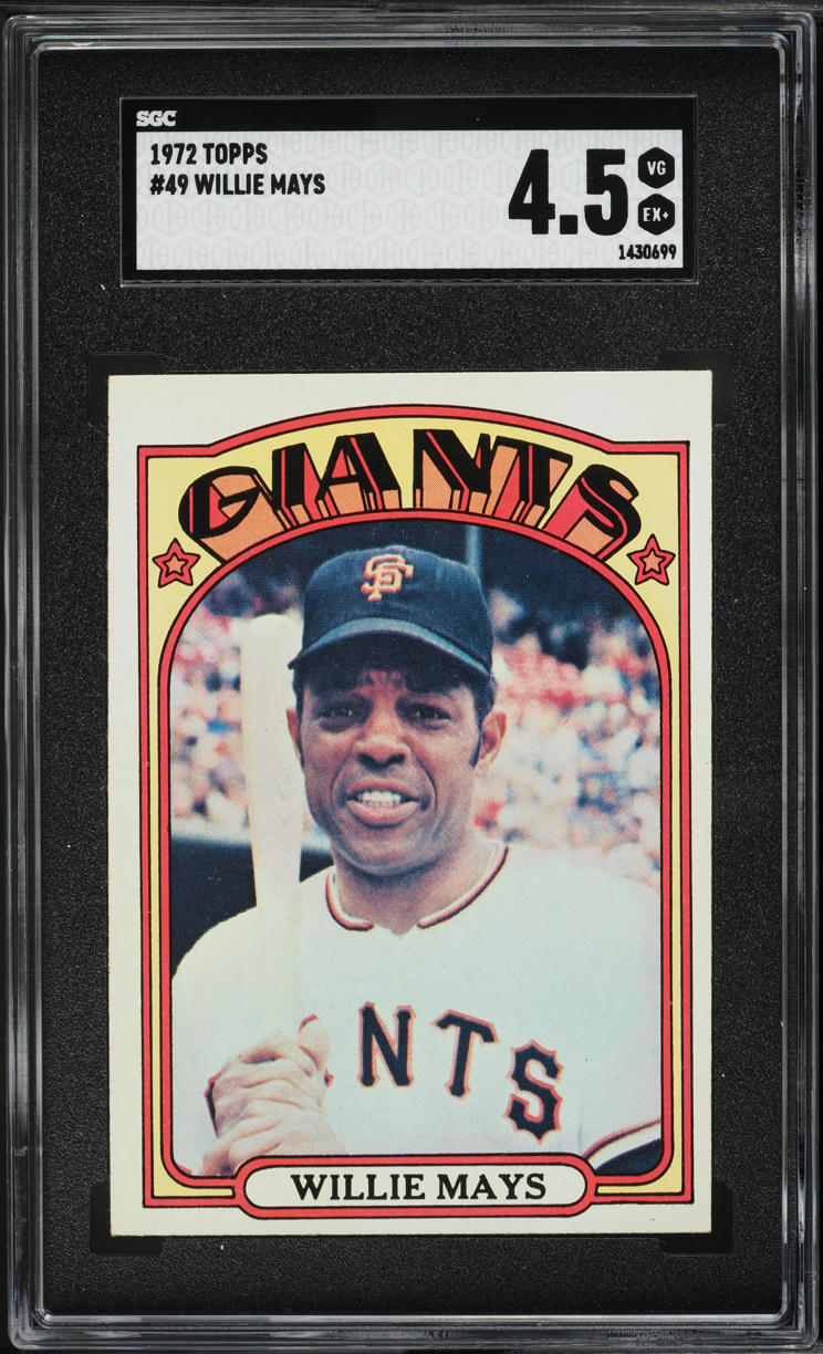 1972 Topps Willie Mays #49 SGC 4.5 VGEX+