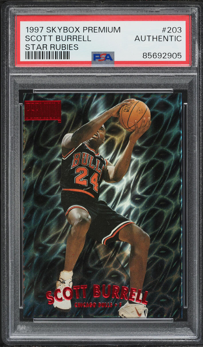 1997 Skybox Premium Star Rubies Scott Burrell /50 #203 PSA AUTH