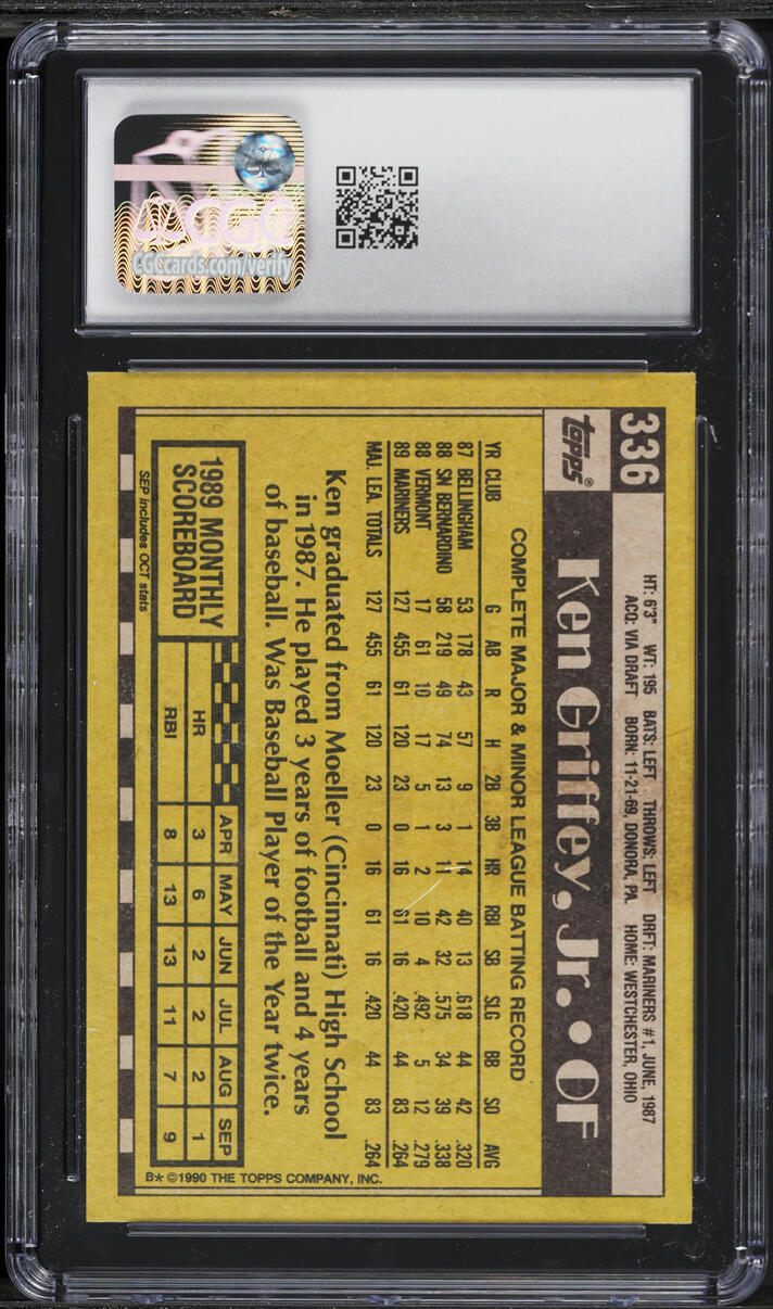 1990 Topps Ken Griffey Jr. #336 CGC 9 MINT