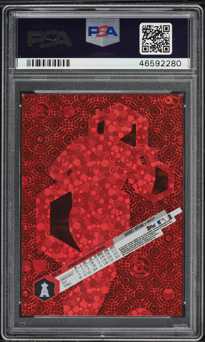 2018 Bowman High Tek Red Orbit Diffractor Shohei Ohtani