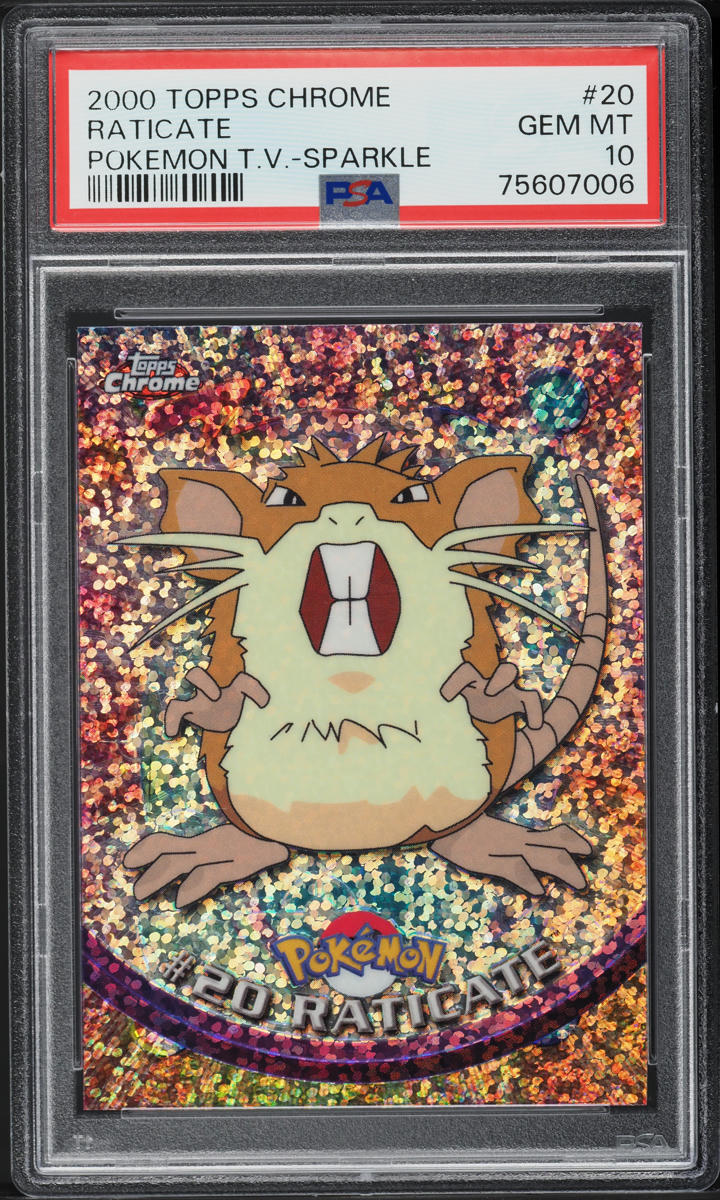 2000 Topps Chrome Pokemon Series 1 Sparkle Raticate #20 PSA 10 GEM MINT