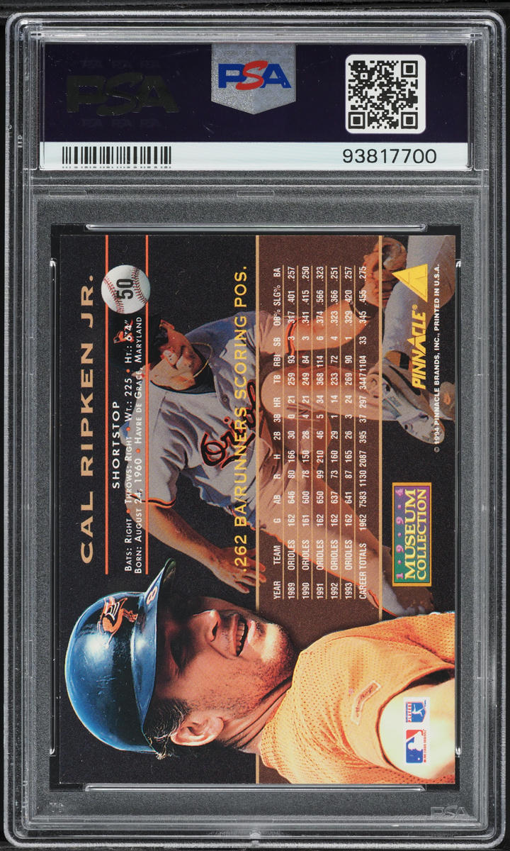 1994 Pinnacle Museum Collection Cal Ripken Jr. #50 PSA 8 NM-MT