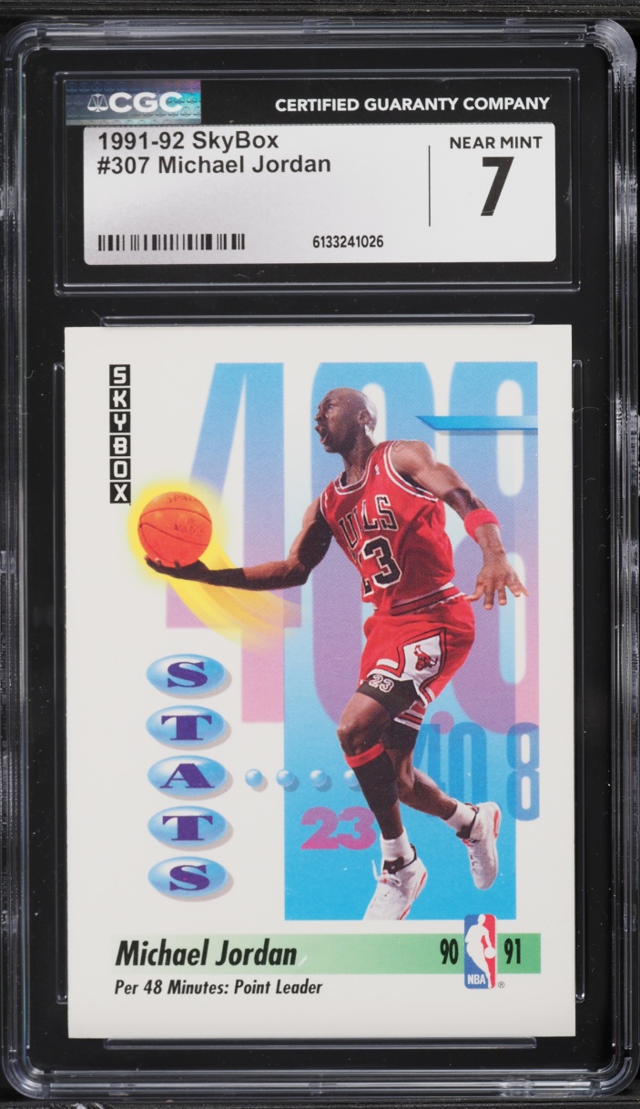 1991 Skybox Basketball Michael Jordan #307 CGC 7 NRMT