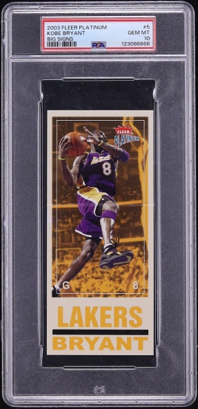 2003 Fleer Platinum Big Signs Kobe Bryant #5 PSA 10 GEM MINT