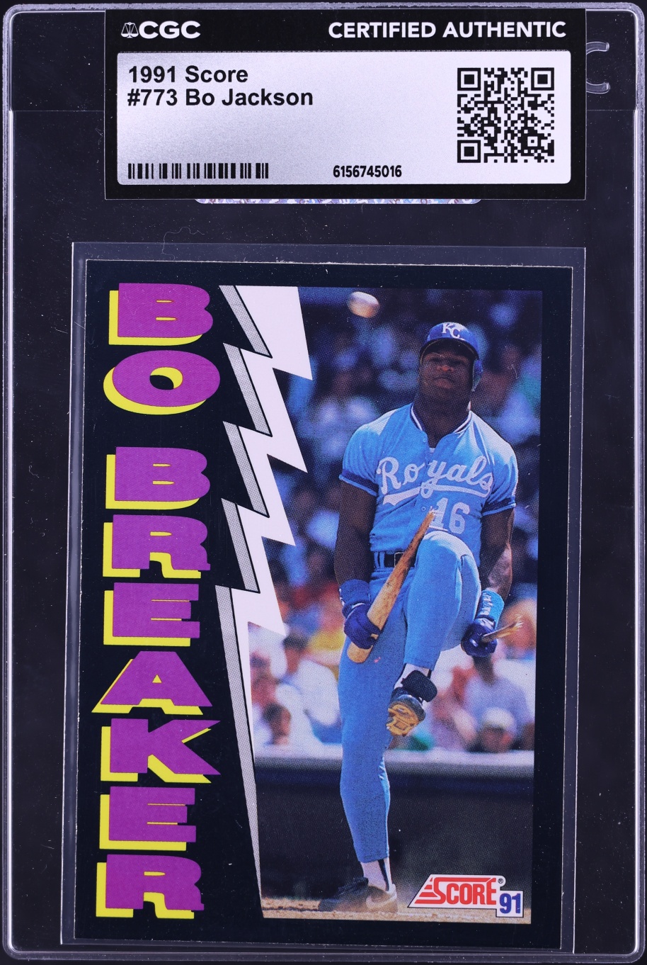 1991 Score Bo Jackson #773 CGC AUTH