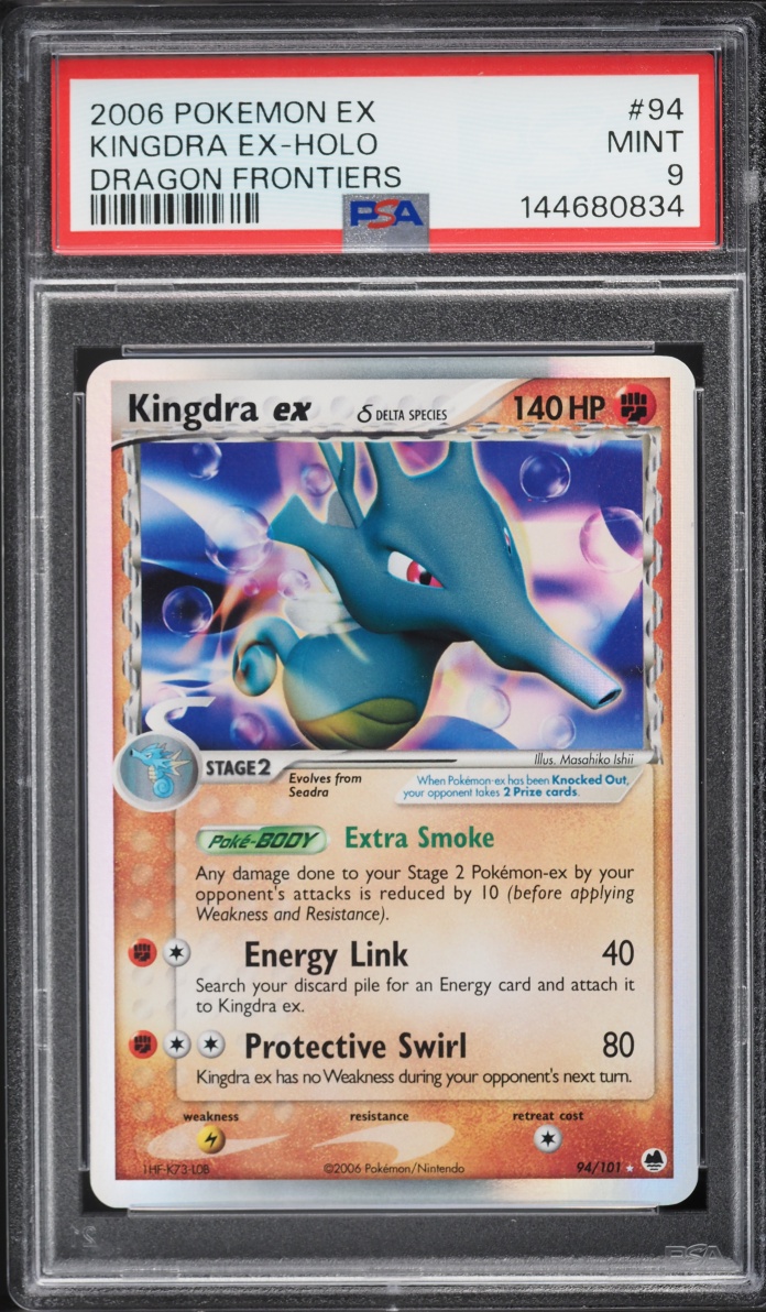 2006 Pokemon EX Dragon Frontiers Holo Kingdra ex #94 PSA 9 MINT