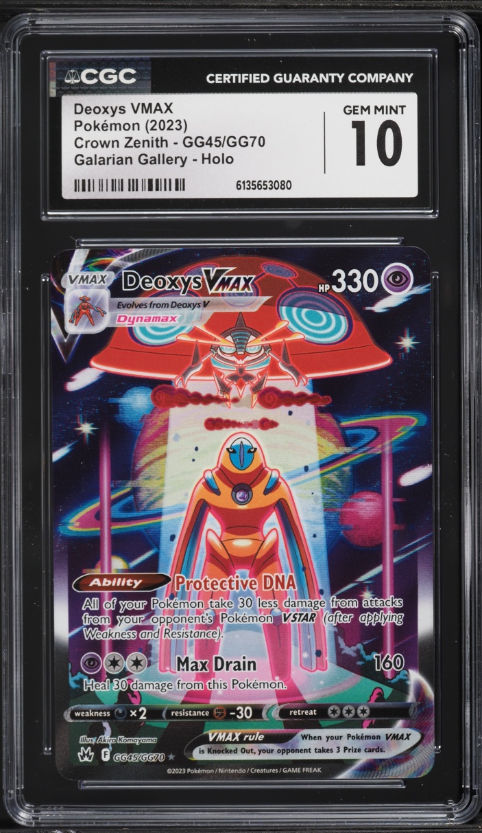 2023 Pokemon Sword & Shield Crown Zenith Alt Art Deoxys VMAX #GG45 CGC 10 GEM MINT