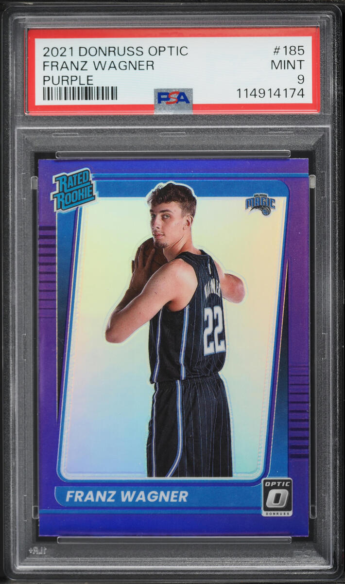 2021 Donruss Optic Purple Prizm Franz Wagner ROOKIE #185 PSA 9 MINT