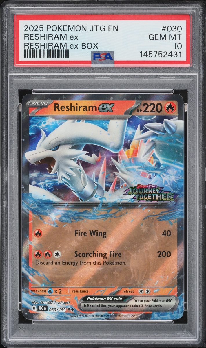 2025 Pokemon Scarlet & Violet Journey Together Box Reshiram EX #030 PSA 10 GEM MINT