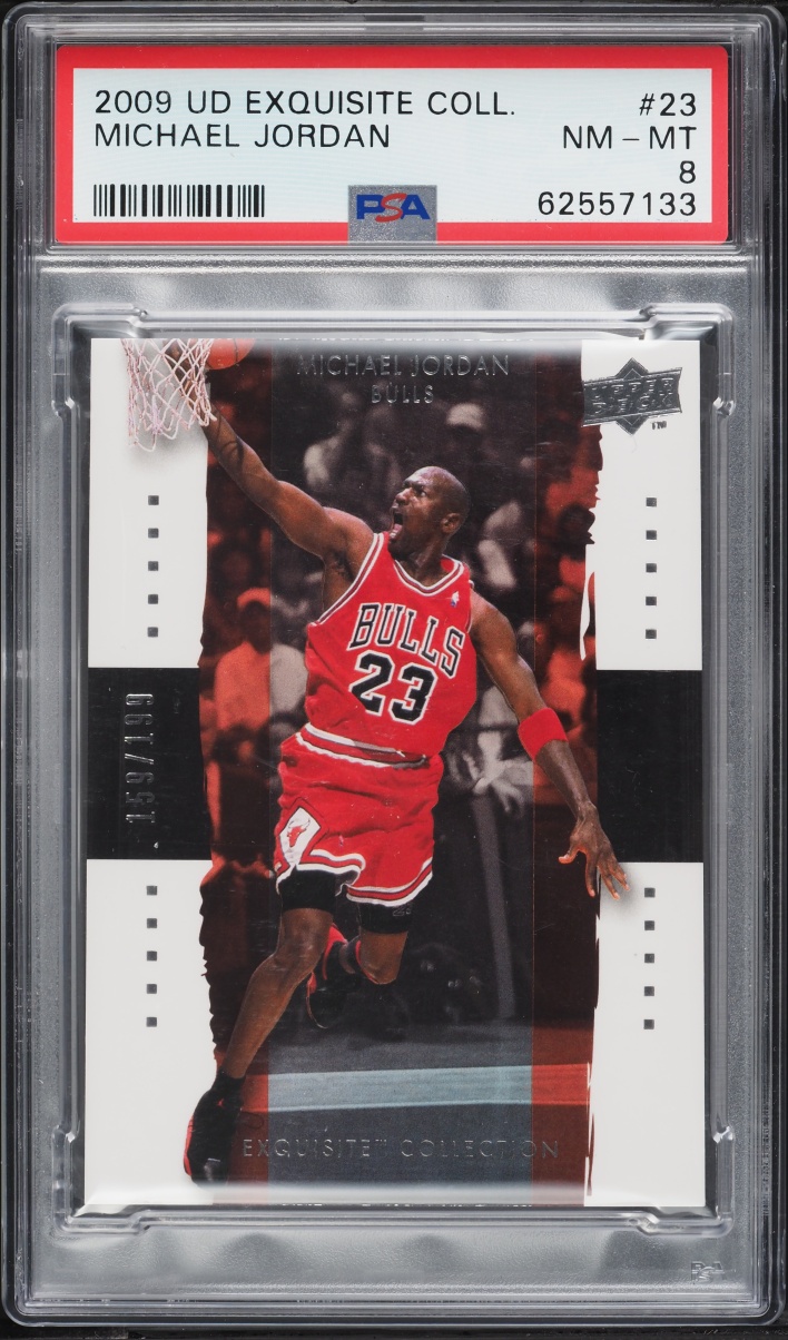 2009 Exquisite Collection Michael Jordan /199 #23 PSA 8 NM-MT
