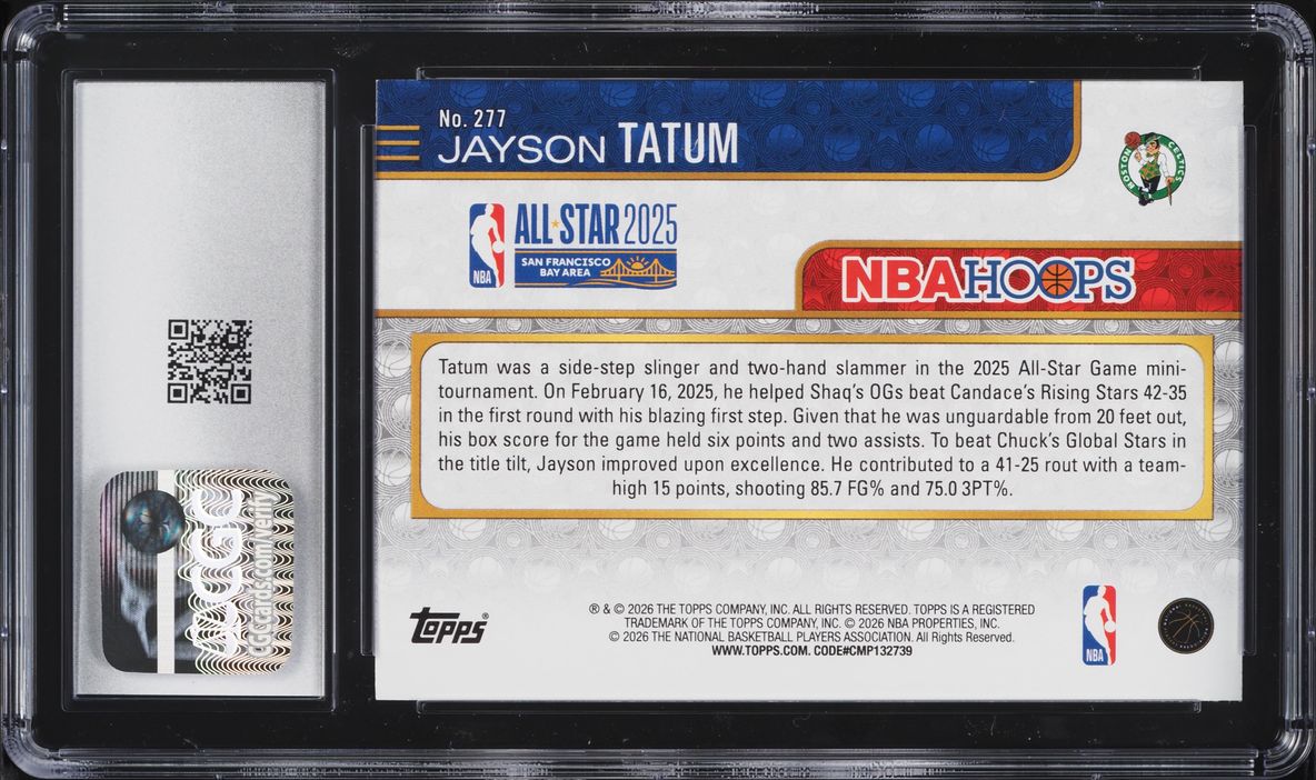 2025 Hoops Rainbow Jayson Tatum #277 CGC 9.5 MINT+