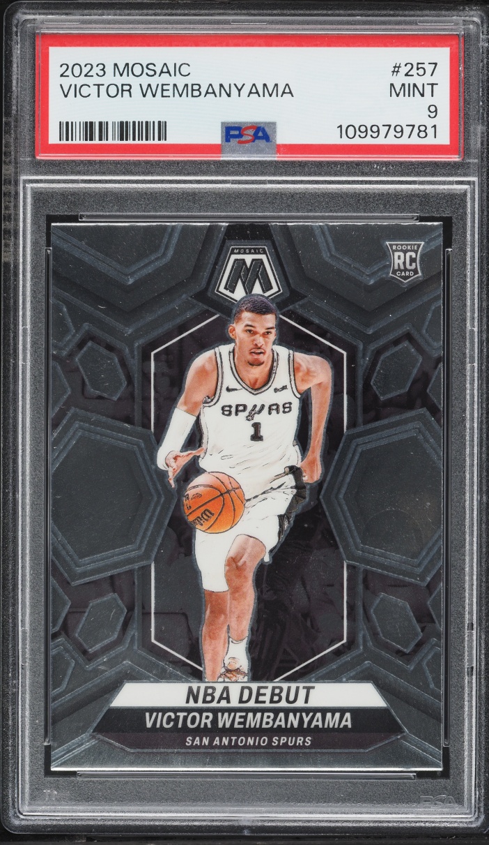 2023 Panini Mosaic Victor Wembanyama ROOKIE #257 PSA 9 MINT
