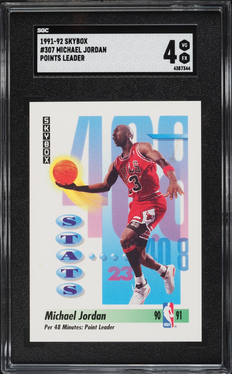 1991 Skybox Points Leader Michael Jordan #307 SGC 4 VGEX