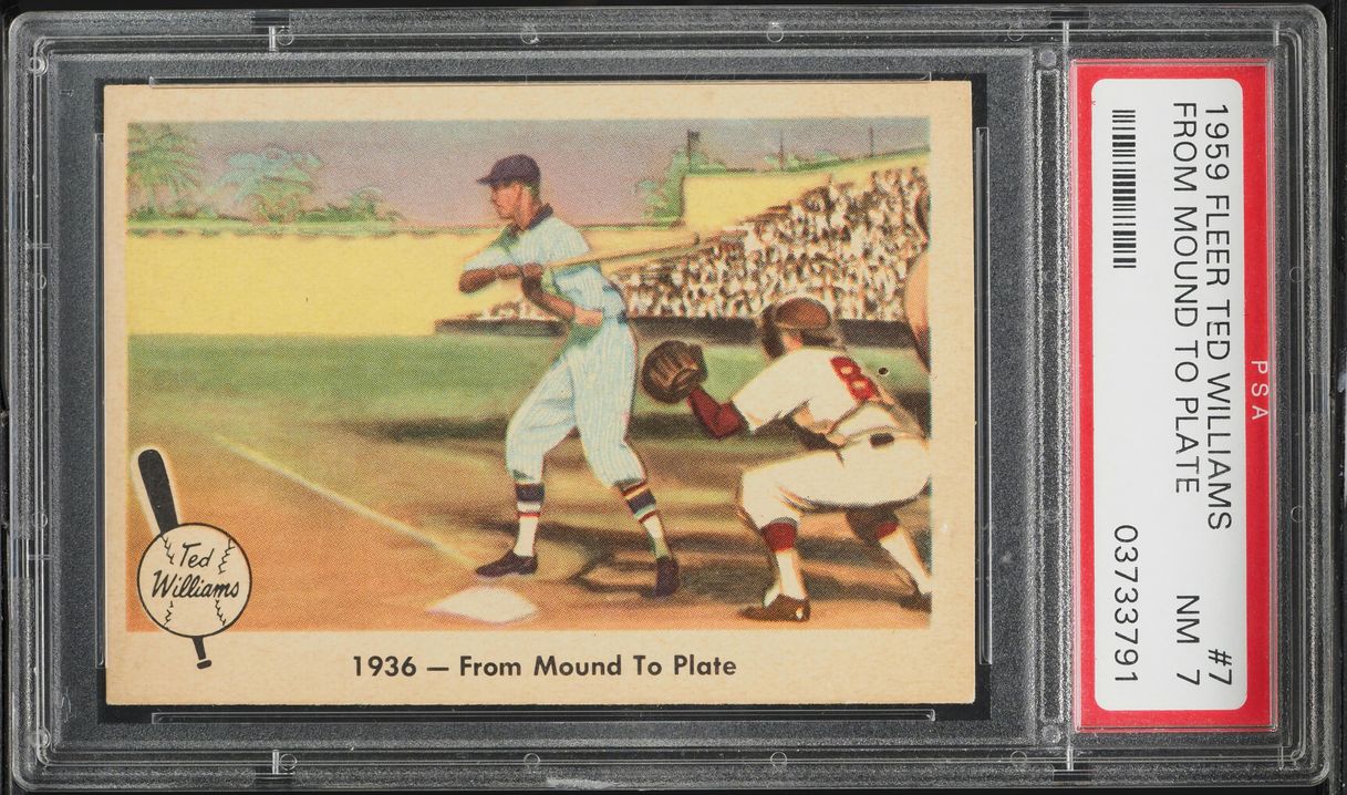 1959 Fleer Ted Williams '36 FROM MOUND TO PLATE #7 PSA 7 NRMT