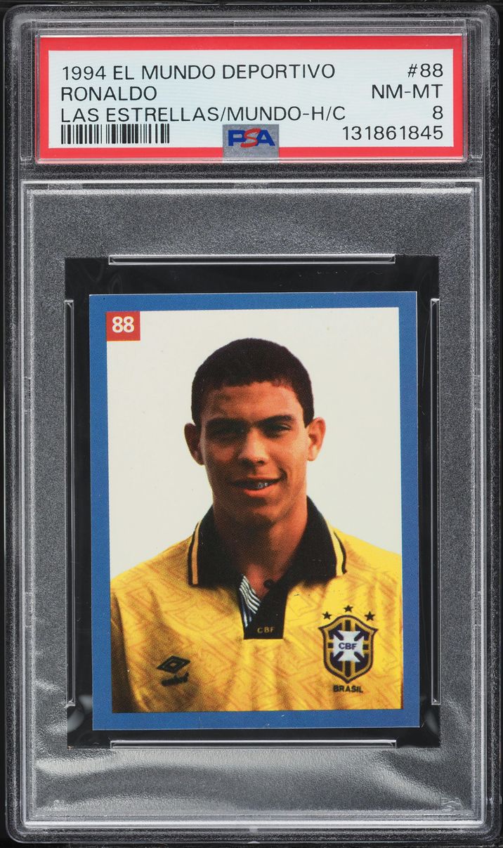 1994 El Mundo Deportivo Las Estrellas Hand Cut Ronaldo ROOKIE #88 PSA 8 NM-MT
