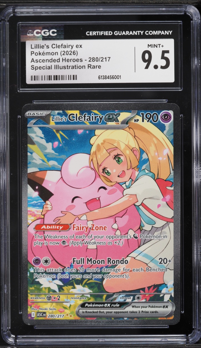 2026 Pokemon Mega Evolution Ascended Heroes SIR Lillie's Clefairy ex #280 CGC 9.5 MINT+