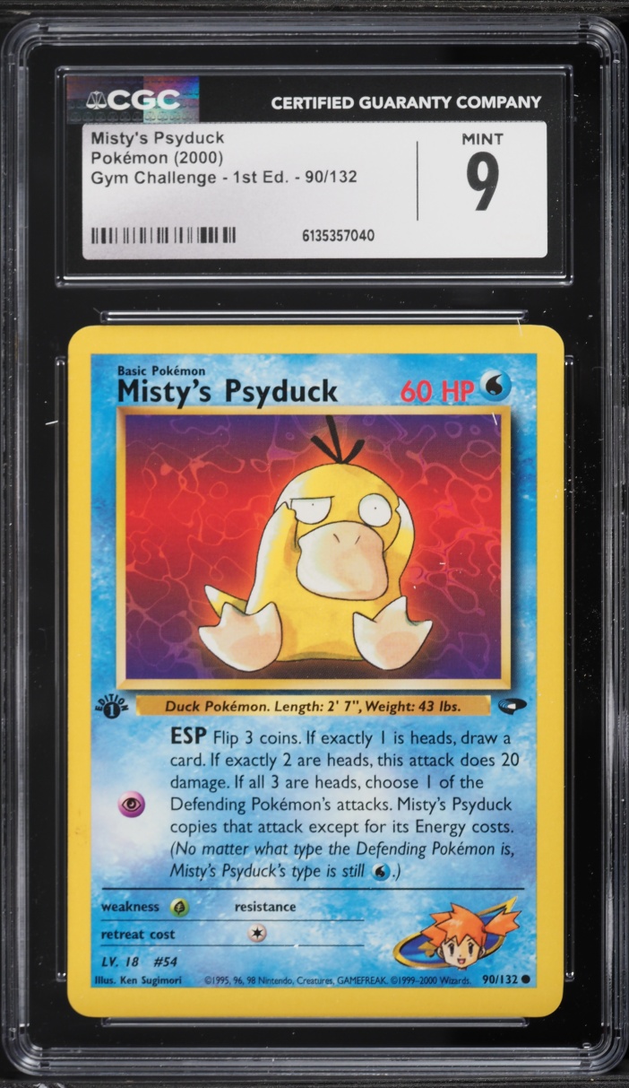 2000 Pokemon Gym Challenge 1st Edition Misty's Psyduck #90 CGC 9 MINT
