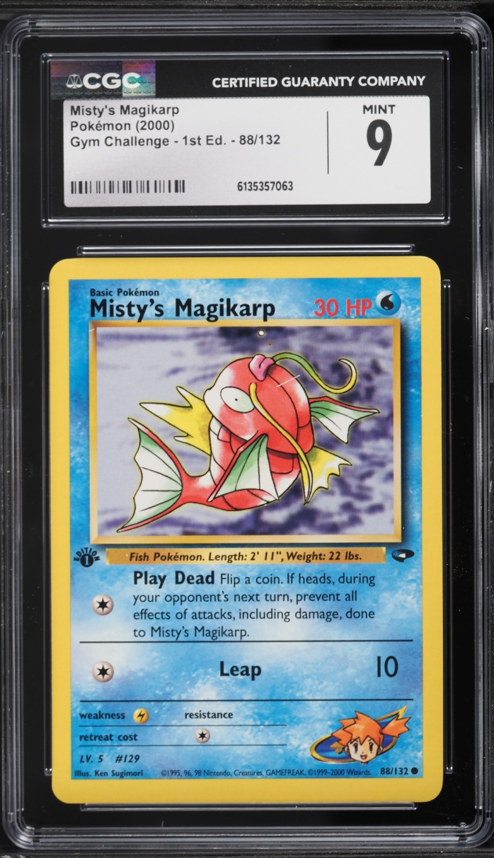 2000 Pokemon Gym Challenge 1st Edition Misty's Magikarp #88 CGC 9 MINT