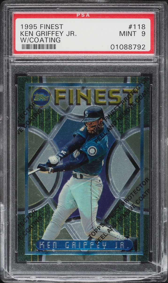 1995 Finest w/ Coating Ken Griffey Jr. #118 PSA 9 MINT - Photo 1