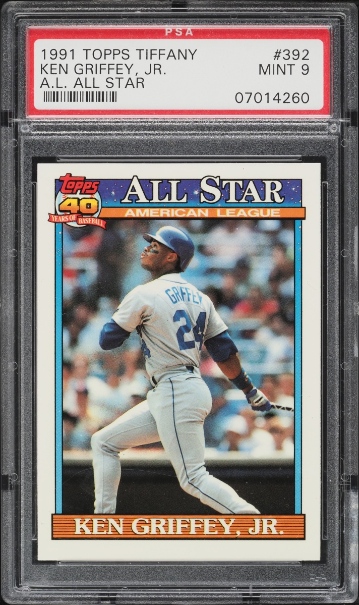 1991 Topps Tiffany All Star Ken Griffey Jr. #392 PSA 9 MINT - Photo 1