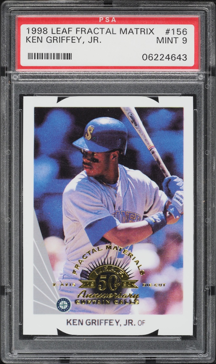 1998 Leaf Fractal Matrix Die-Cut Ken Griffey Jr. /200 #156 PSA 9 MINT - Photo 1