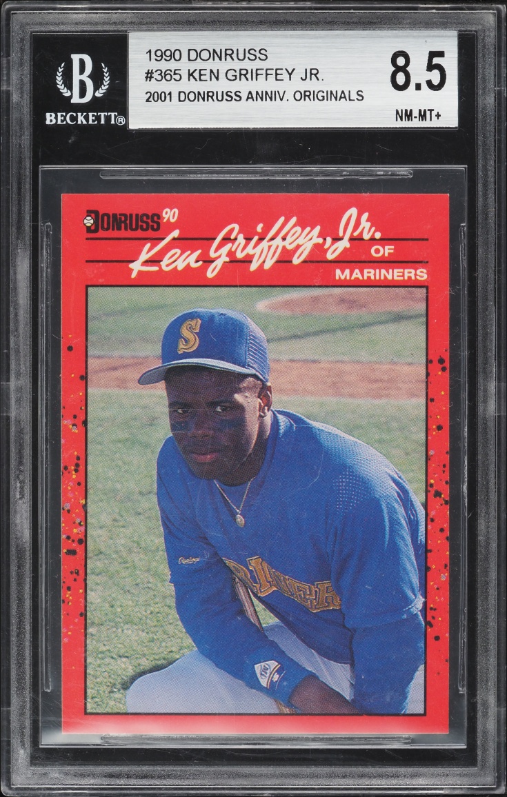 2001 Donruss Anniversary Originals '90 Ken Griffey Jr. #365 BGS 8.5 NM-MT+ - Photo 1