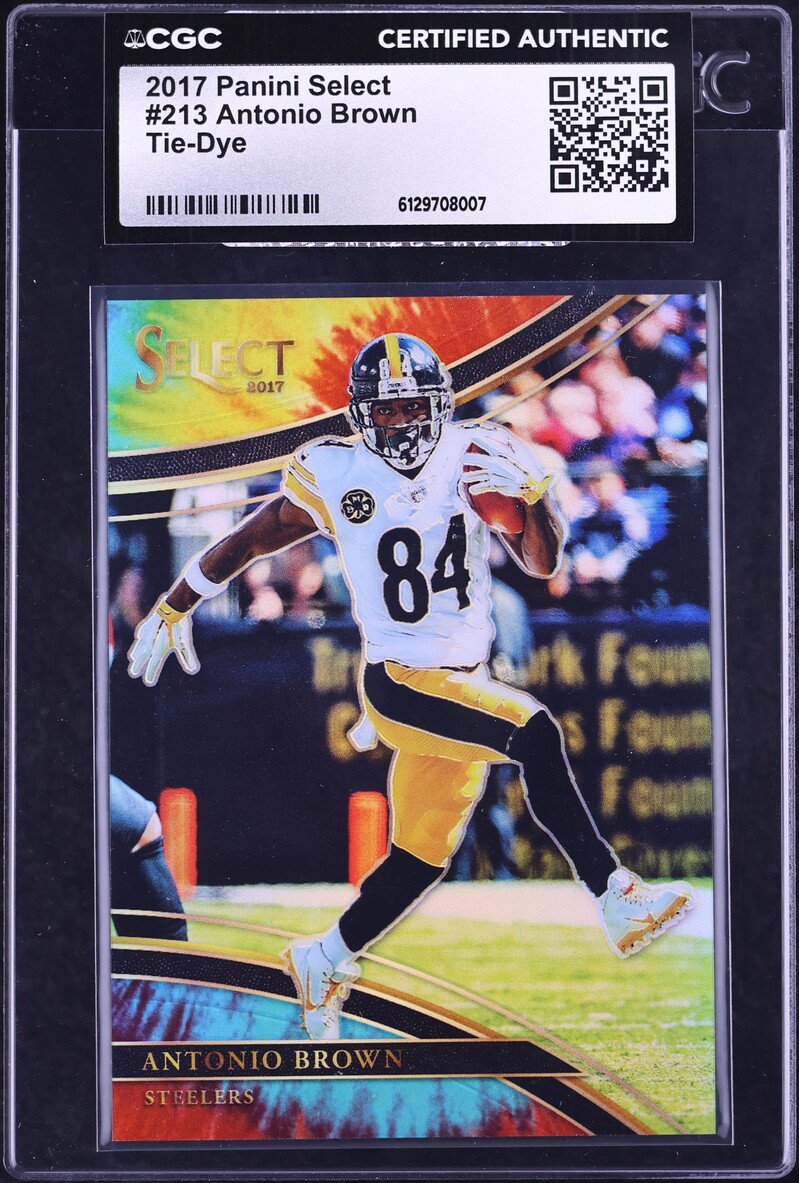 2017 Select Field Level Tie-Dye Antonio Brown /25 #213 CGC AUTH