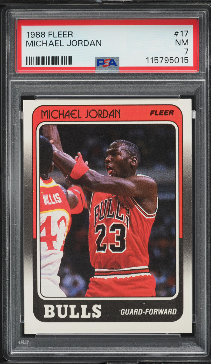 1988 Fleer Basketball Michael Jordan #17 PSA 7 NRMT