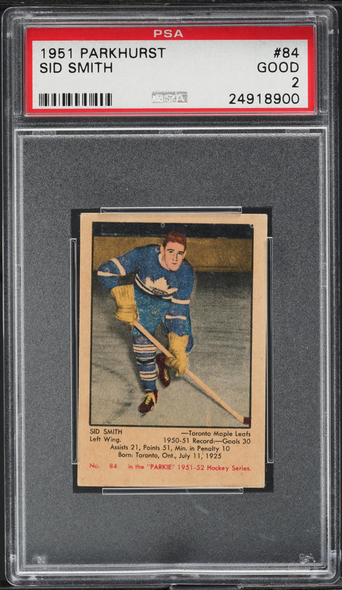 1951 Parkhurst Sid Smith #84 PSA 2 GD