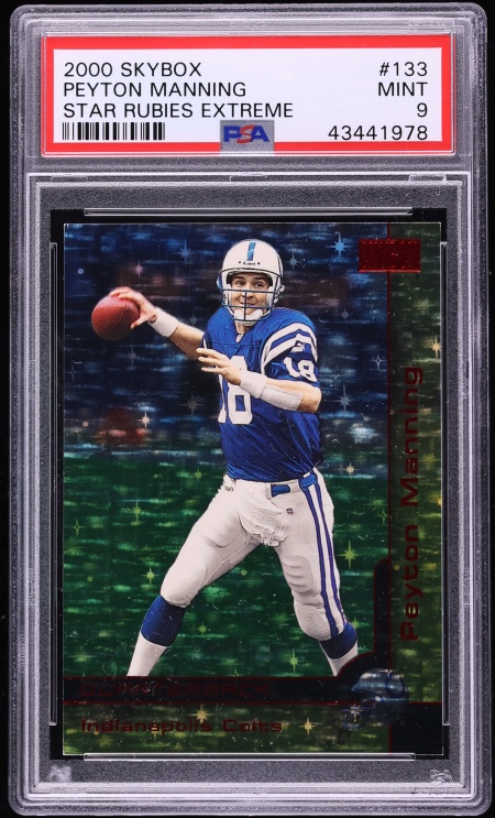 2000 Skybox Star Rubies Extreme Peyton Manning /50 #133 PSA 9 MINT - Photo 1