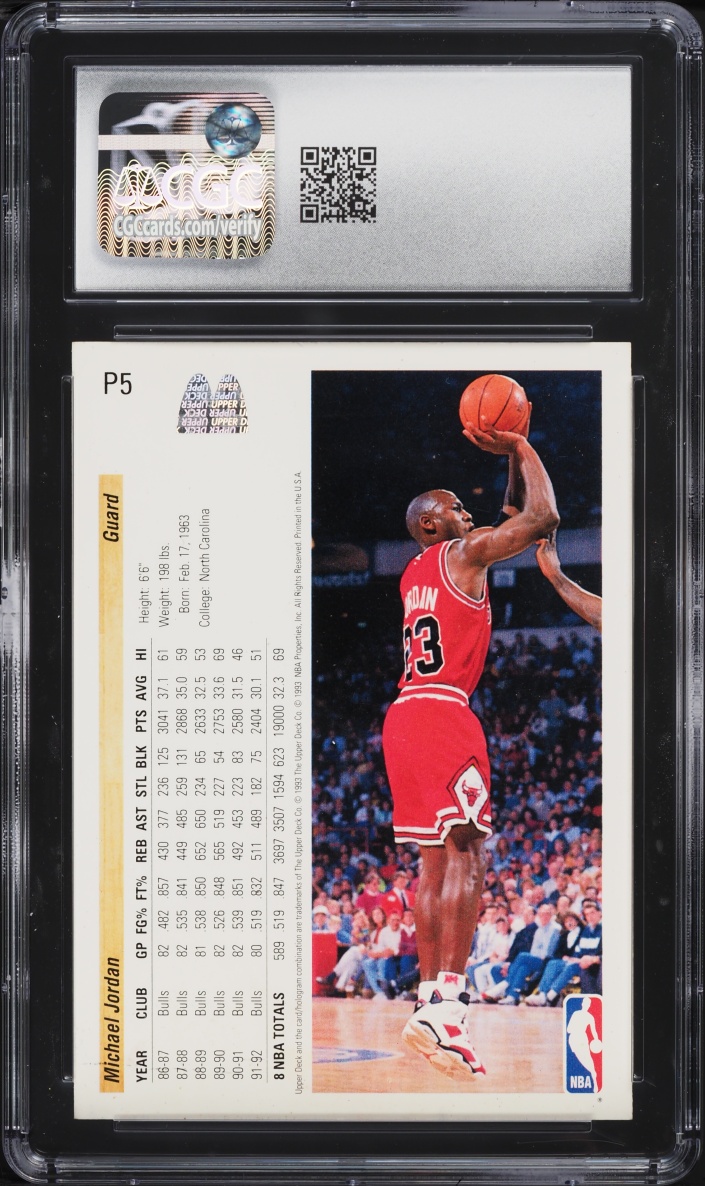 1992 Upper Deck McDonald's Michael Jordan #P5 CGC 6.5 EXMT+