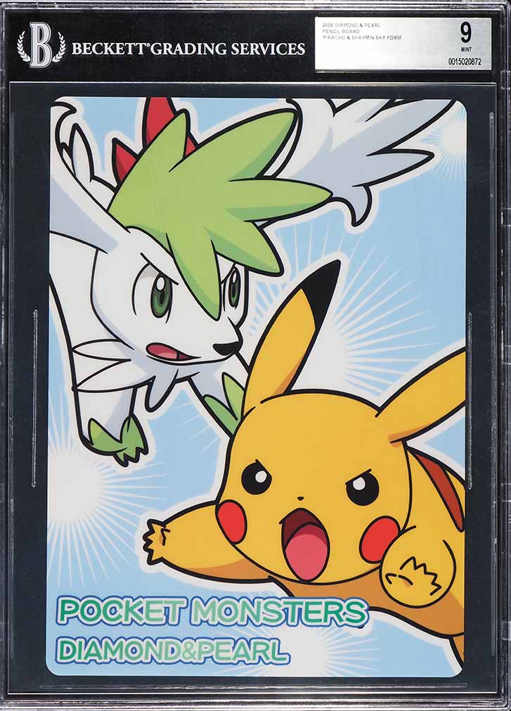 2006 Pokemon Pencil Board Diamond & Pearl Pikachu & Shaymin Sky Form ...