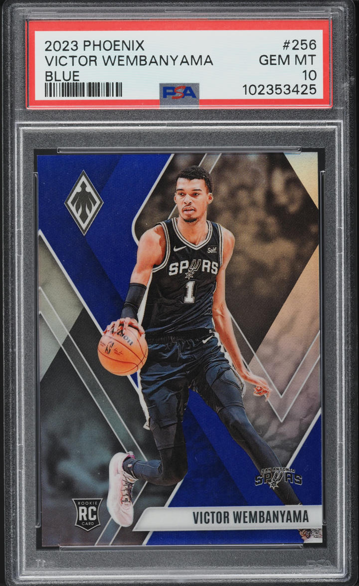 2023 Panini Phoenix Blue Victor Wembanyama ROOKIE /35 #256 PSA 10 GEM MINT