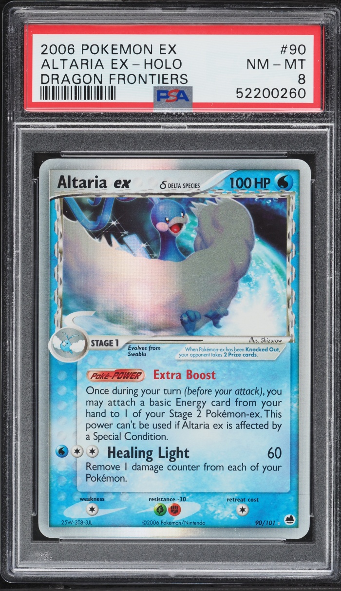 2006 Pokemon EX Dragon Frontiers Holo Altaria ex #90 PSA 8 NM-MT