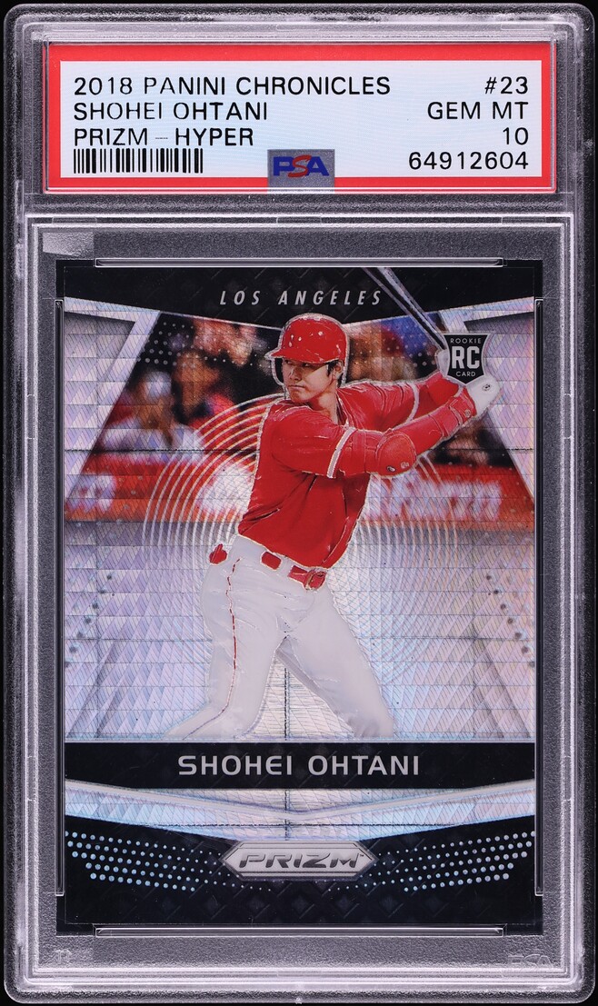 2018 Panini Chronicles Prizm Hyper Shohei Ohtani ROOKIE /299 #23 PSA 10 GEM MINT - Photo 1