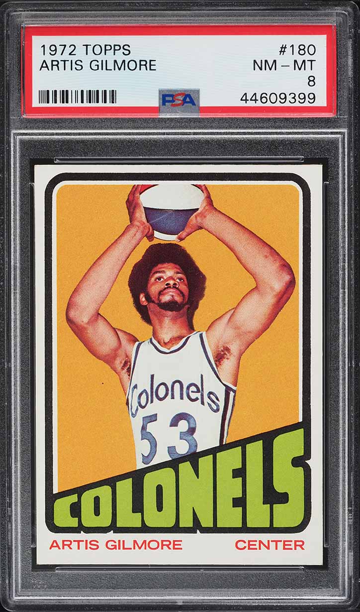 1972 Topps Basketball Artis Gilmore ROOKIE #180 PSA 8 NM-MT