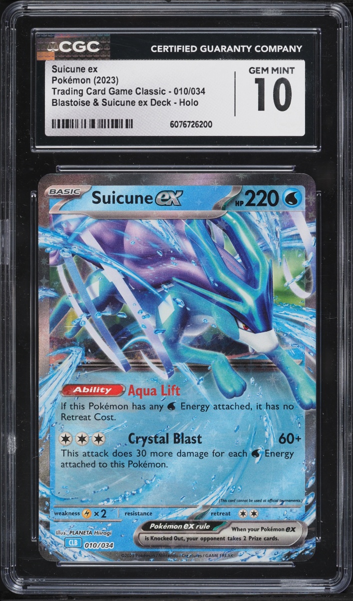 2023 Pokemon TCG Classic Collection Holo Suicune Ex #10 CGC 10 GEM MINT