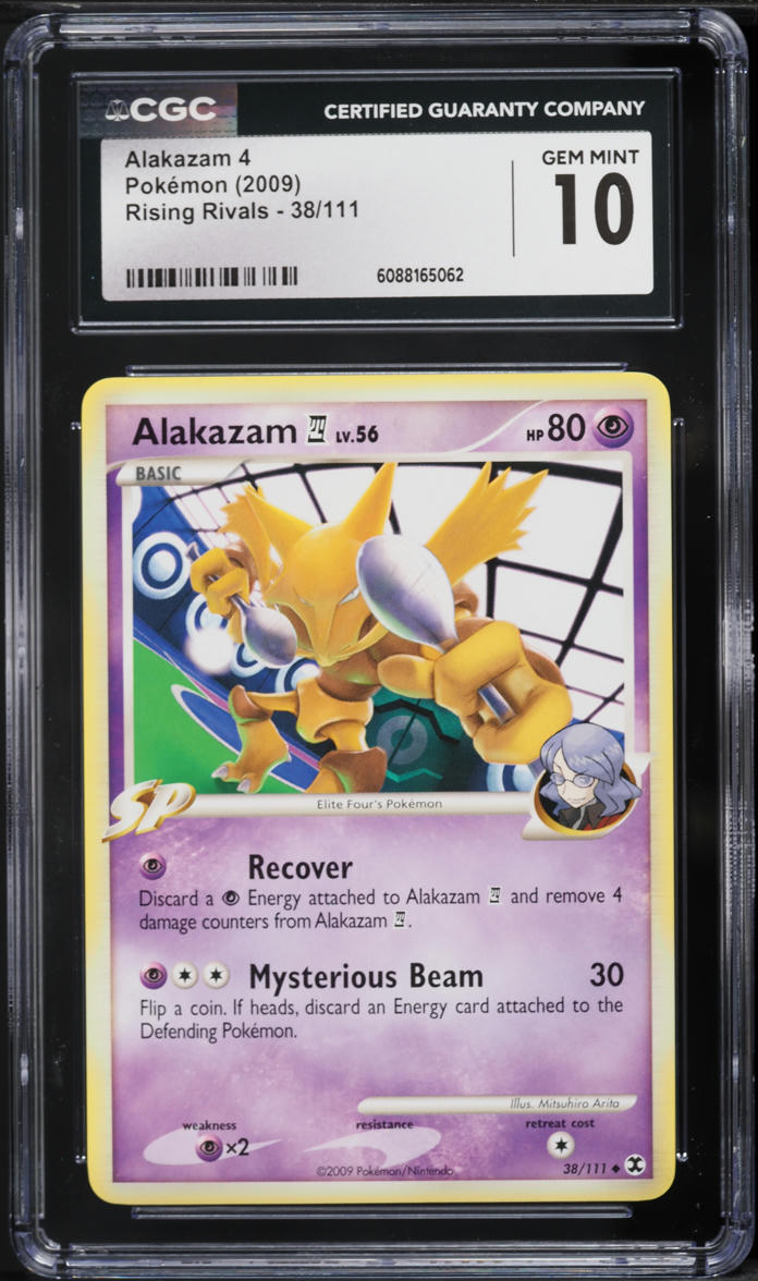 2009 Pokemon Platinum Rising Rivals Alakazam 4 #38 CGC 10 GEM MINT