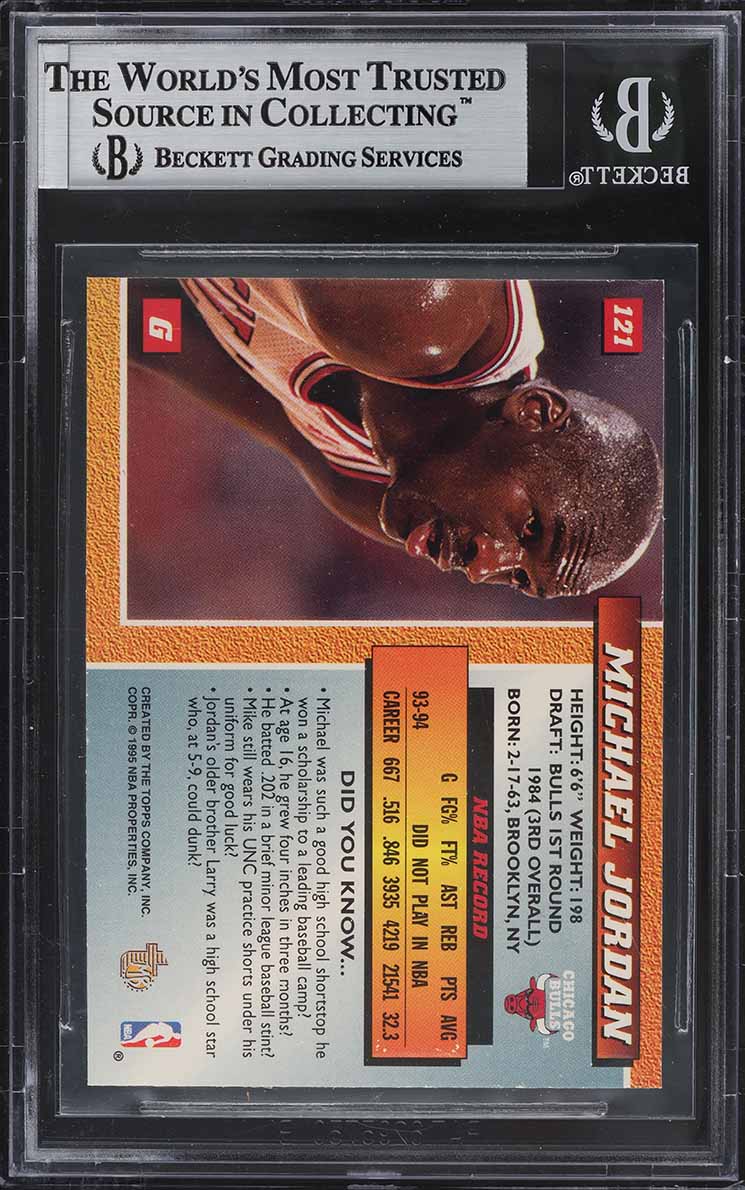 1994 Topps Embossed Golden Idols Michael Jordan #121 BGS 9 MINT