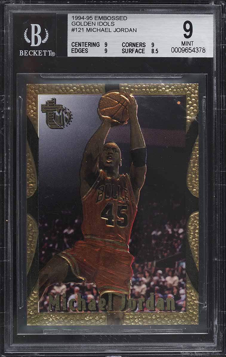 1994 Topps Embossed Golden Idols Michael Jordan #121 BGS 9 MINT