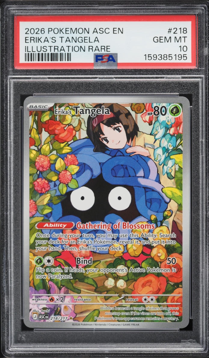 2026 Pokemon Mega Evolution Ascended Heroes IR Erika's Tangela #218 PSA 10 GEM MINT