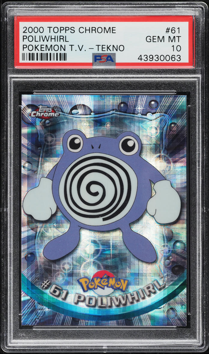 2000 Topps Chrome Pokemon Series 1 Tekno Poliwhirl #61 PSA 10 GEM MINT